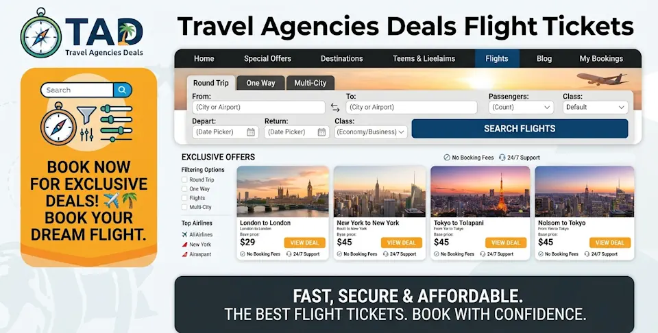 travel agencies deals flight tickets